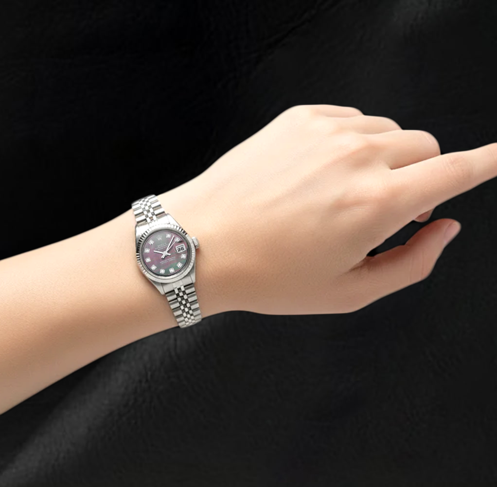 Rolex 26mm 2002 Year  Datejust Mother of Pearl Diamond Dial Watch