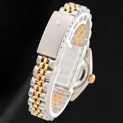 Rolex 26mm 2002 Year White Mother Of Pearl Diamond Dial Watch