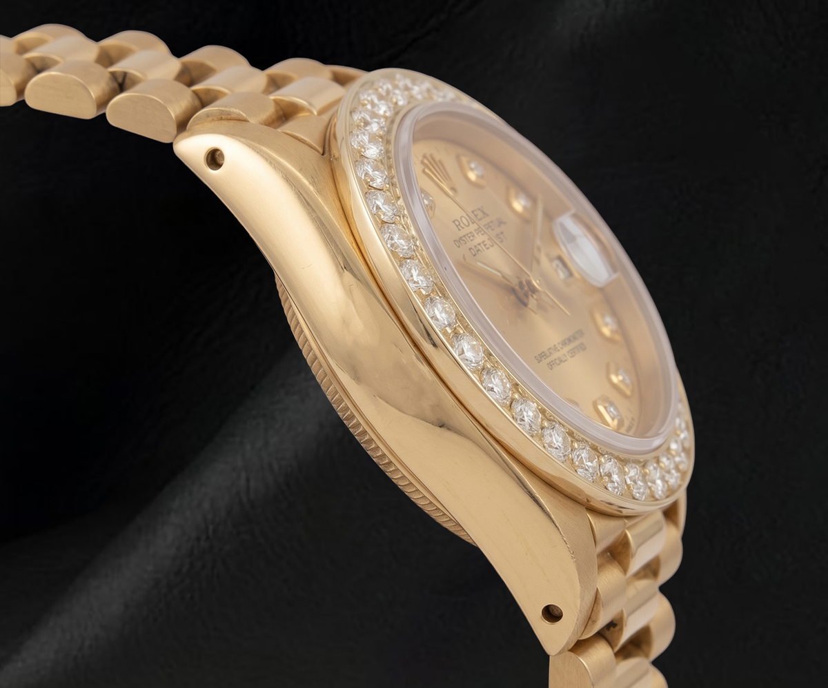Rolex 26mm 6917 Champagne Diamond Dial Presidential Yellow Gold Watch 18K