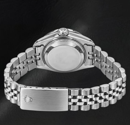 Rolex 26mm Datejust 6916 White Mother of Pearl Diamond Dial Stainless Steel Watch