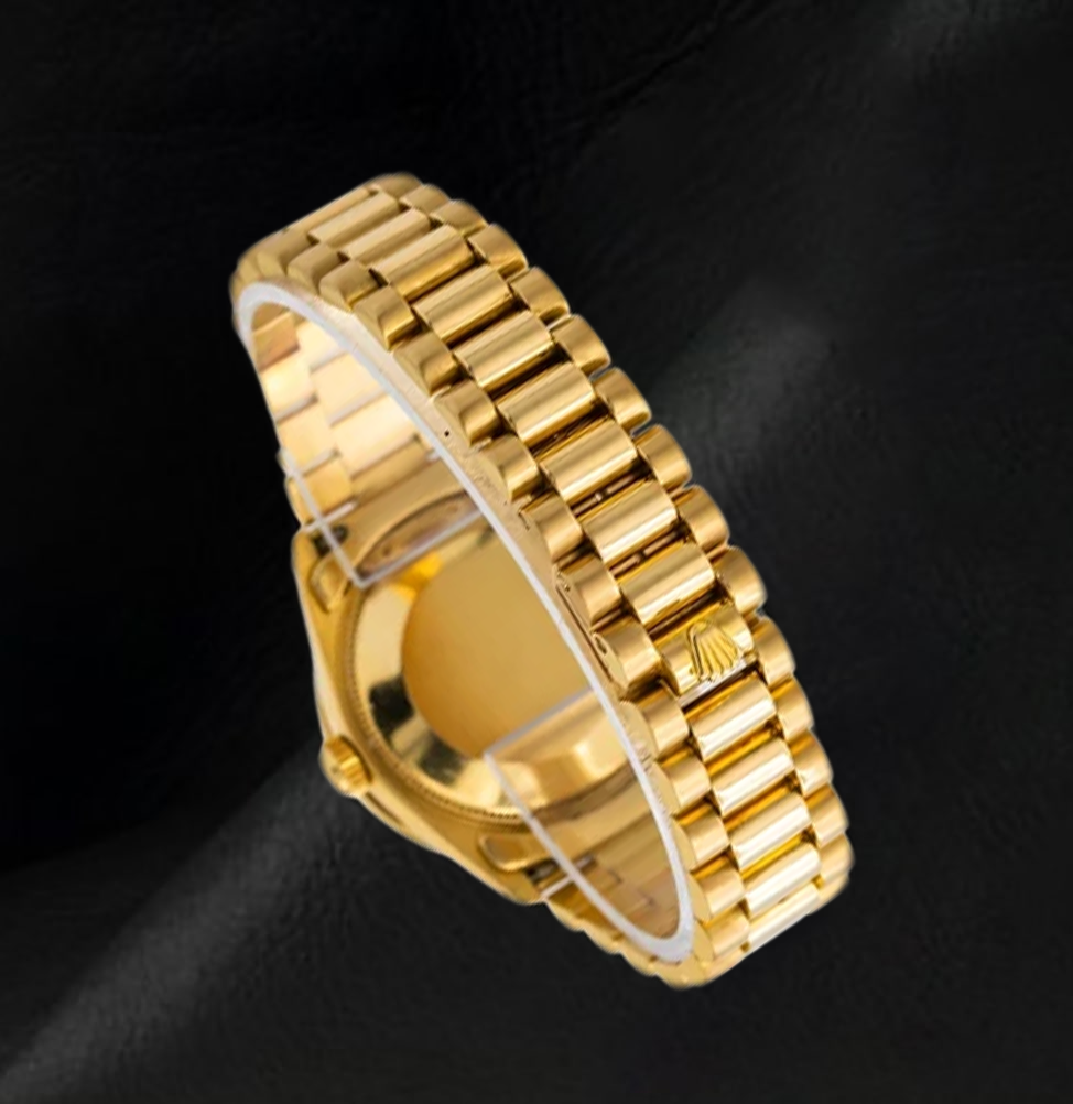 Rolex 26mm Datejust 69178 Blue Mother of Pearl Diamond Dial Yellow Gold Watch
