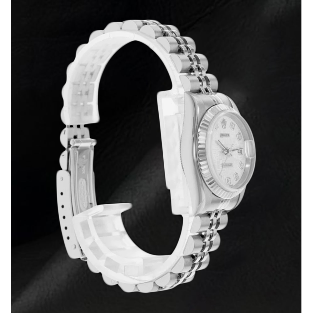 Rolex 26mm Silver Diamond Dial Jubilee White Gold 2002 Year Ladies  Watch