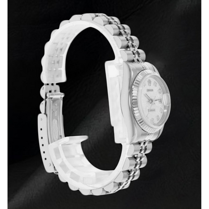 Rolex 26mm Silver Diamond Dial Jubilee White Gold 2002 Year Ladies  Watch