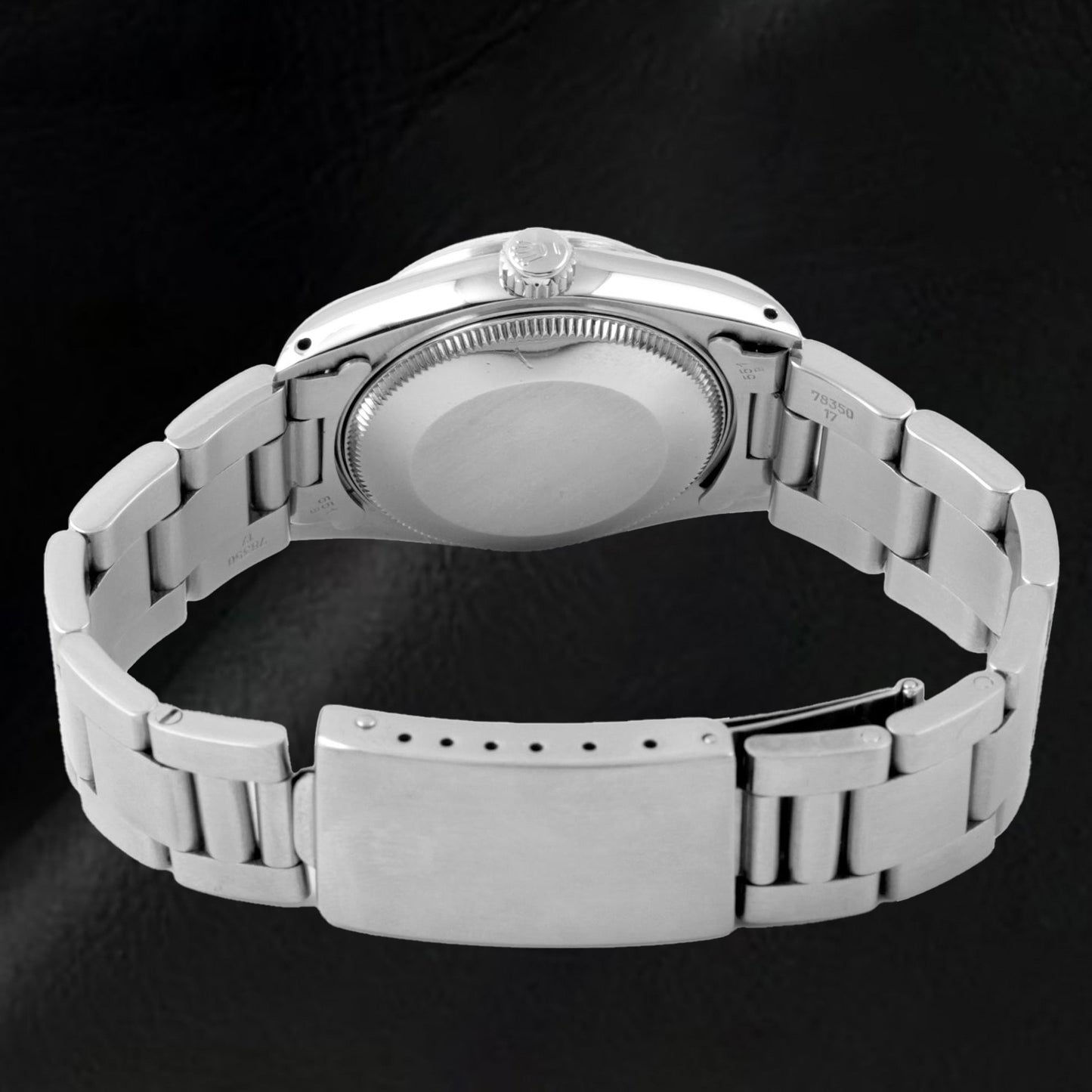 Rolex 31 mm Pink Mother of Pearl Diamond Dial Oyster Stainless Steel Watch