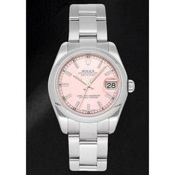Rolex 31mm Date-just Pink Luminous Dial Ladies Watch