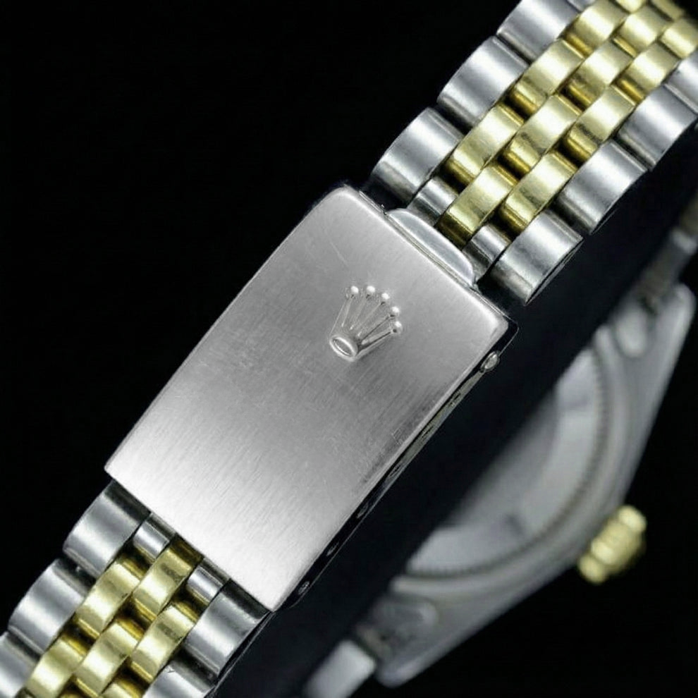 Rolex 36 mm White Mother Of Pearl Roman Dial Jubilee Bracelet Two Tone Watch