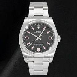 Rolex Oyster Perpetual 36mm 116000 Black Arabic Dial Stainless Steel Watch