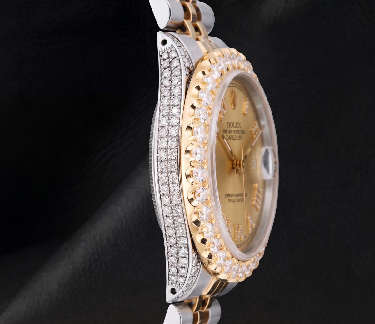 Rolex 36mm Datejust Roman Diamond Dial 1601 Two Tone Watch