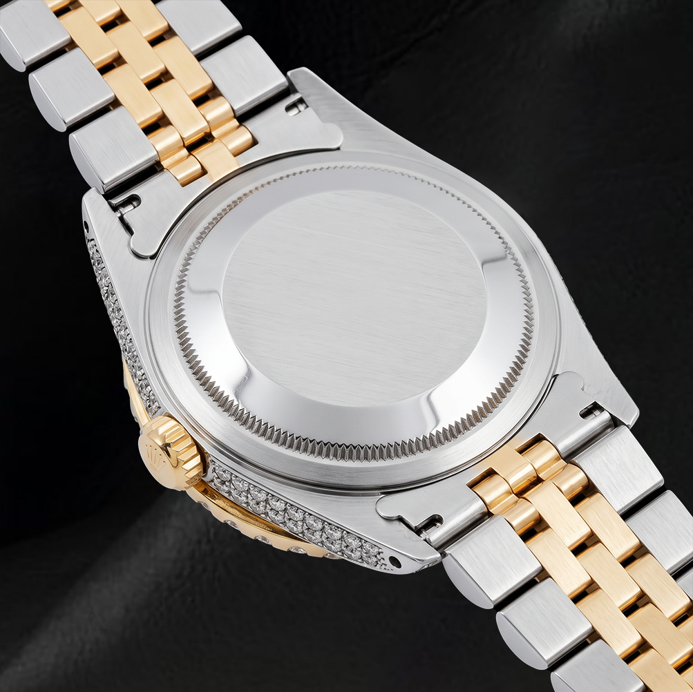 Rolex 36mm Datejust Roman Diamond Dial 1601 Two Tone Watch