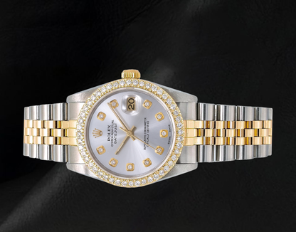 Rolex 68273 Datejust 31mm Silver Diamond Dial Two Tone Watch