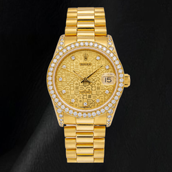 Rolex 68278 Presidential 31mm Champagne Jubilee Diamond Dial Yellow Gold Watch
