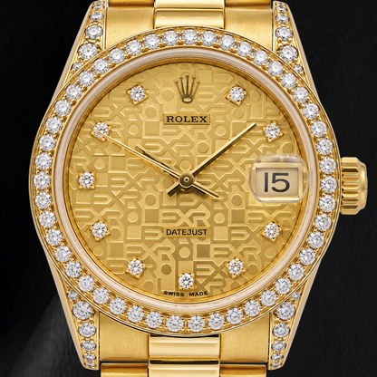 Rolex 68278 Presidential 31mm Champagne Jubilee Diamond Dial Yellow Gold Watch