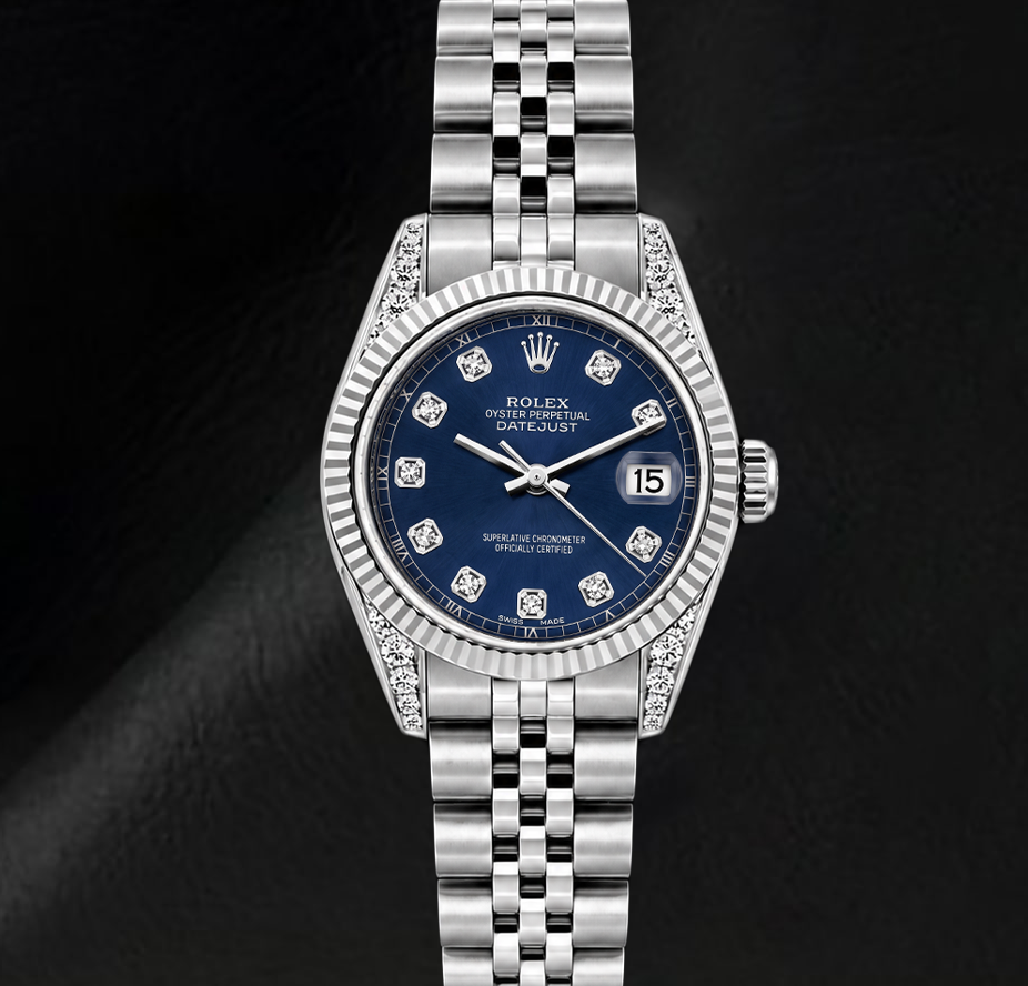 Rolex 6916 Datejust 26mm Blue Diamond Dial Stainless Steel Watch