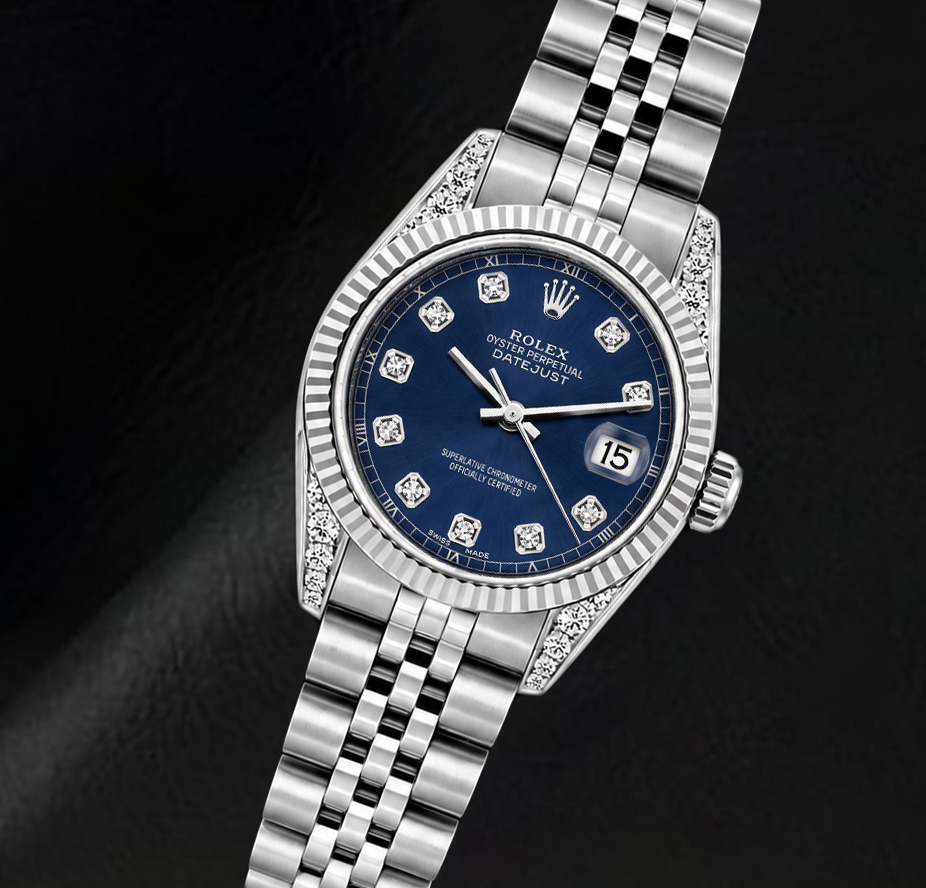 Rolex 6916 Datejust 26mm Blue Diamond Dial Stainless Steel Watch