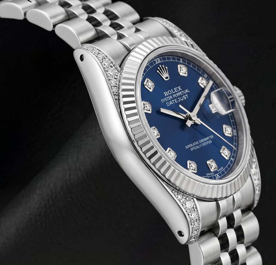 Rolex 6916 Datejust 26mm Blue Diamond Dial Stainless Steel Watch