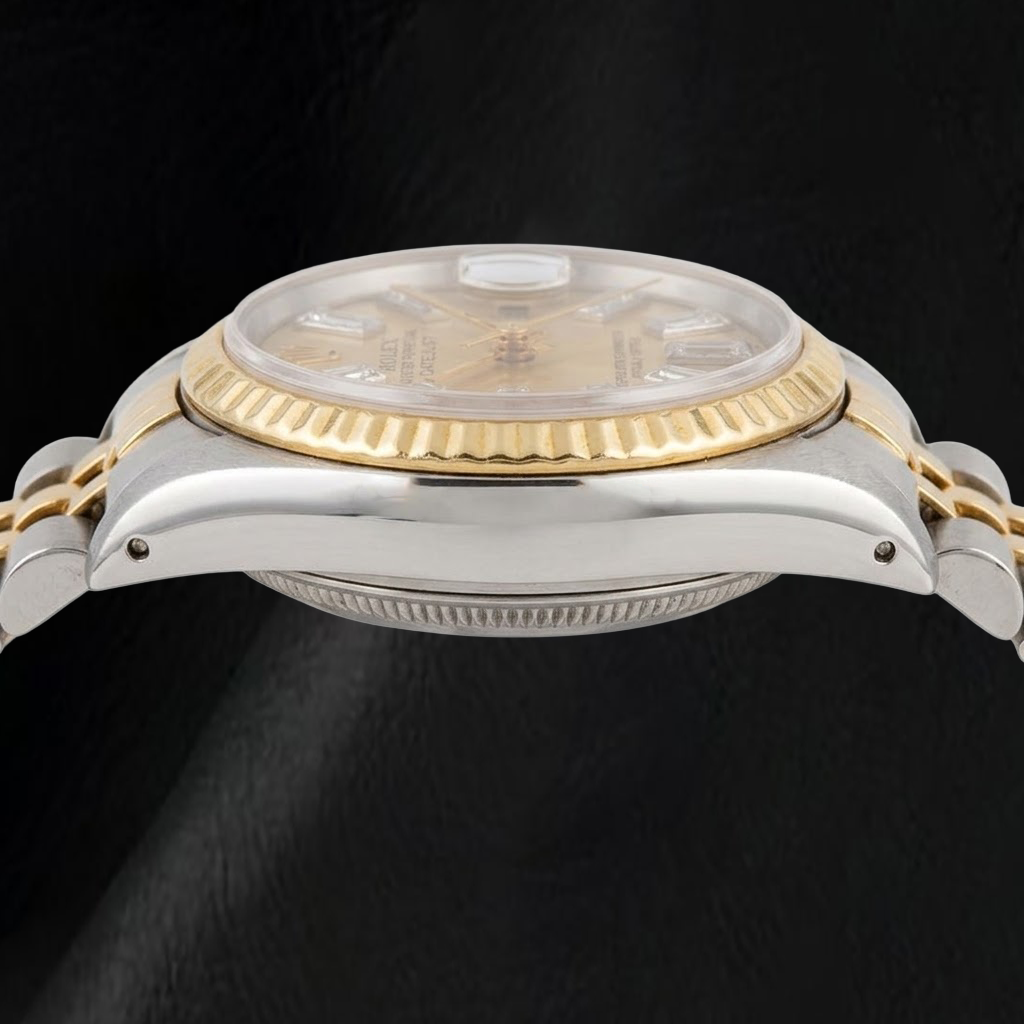Rolex 6917 Datejust 26mm Champagne Baguette Diamond Dial Two Tone Watch