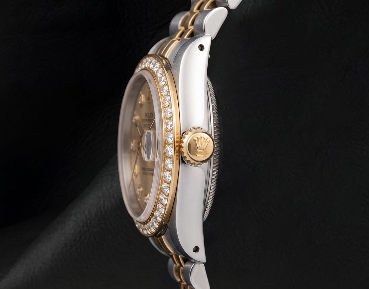 Rolex 6917 Datejust 26mm Champagne Diamond Dial Two Tone Watch