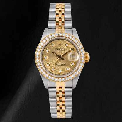 Rolex 6917 Datejust 26mm Champagne Jubilee Diamond Dial Two Tone Watch