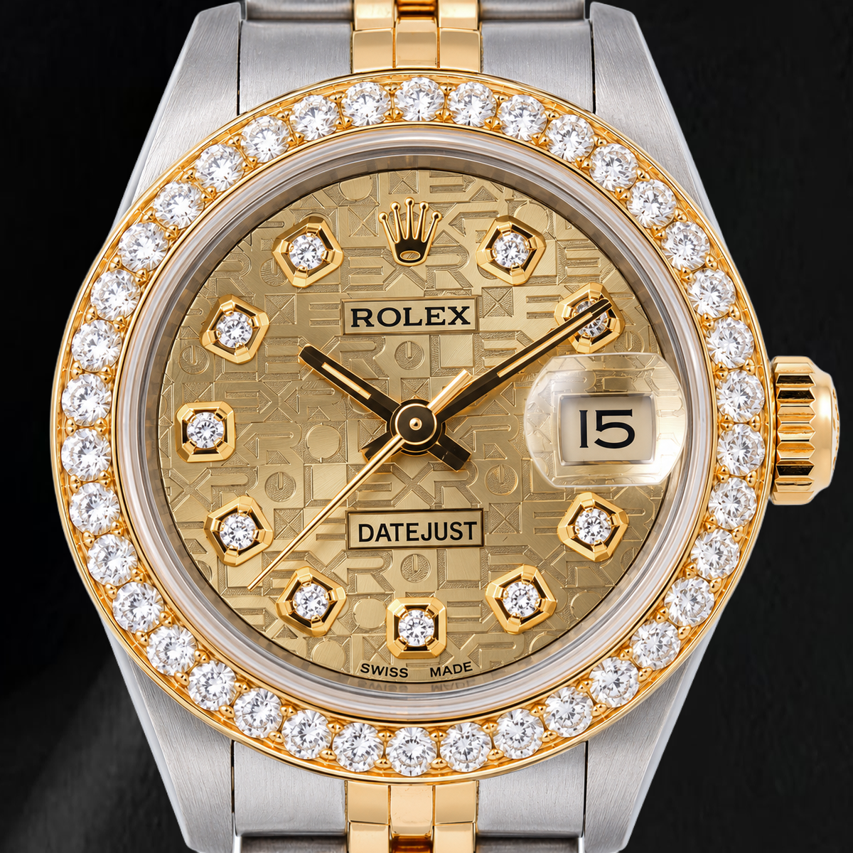 Rolex 6917 Datejust 26mm Champagne Jubilee Diamond Dial Two Tone Watch