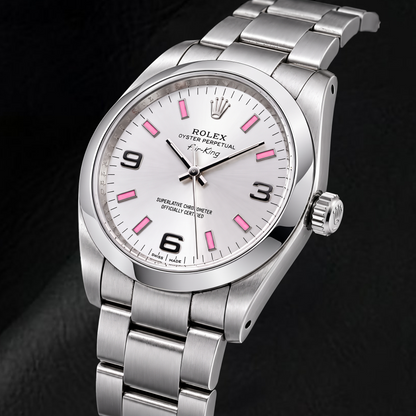 Rolex Air-King 114200 34mm Silver Arabic Dial Stainless Steel Watch