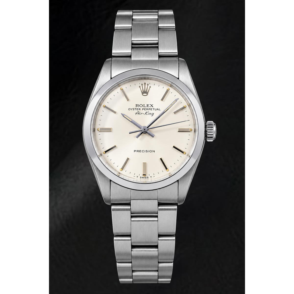 Rolex Air-King 5500 34mm Silver Stick Dial Stainless Steel Wach ...