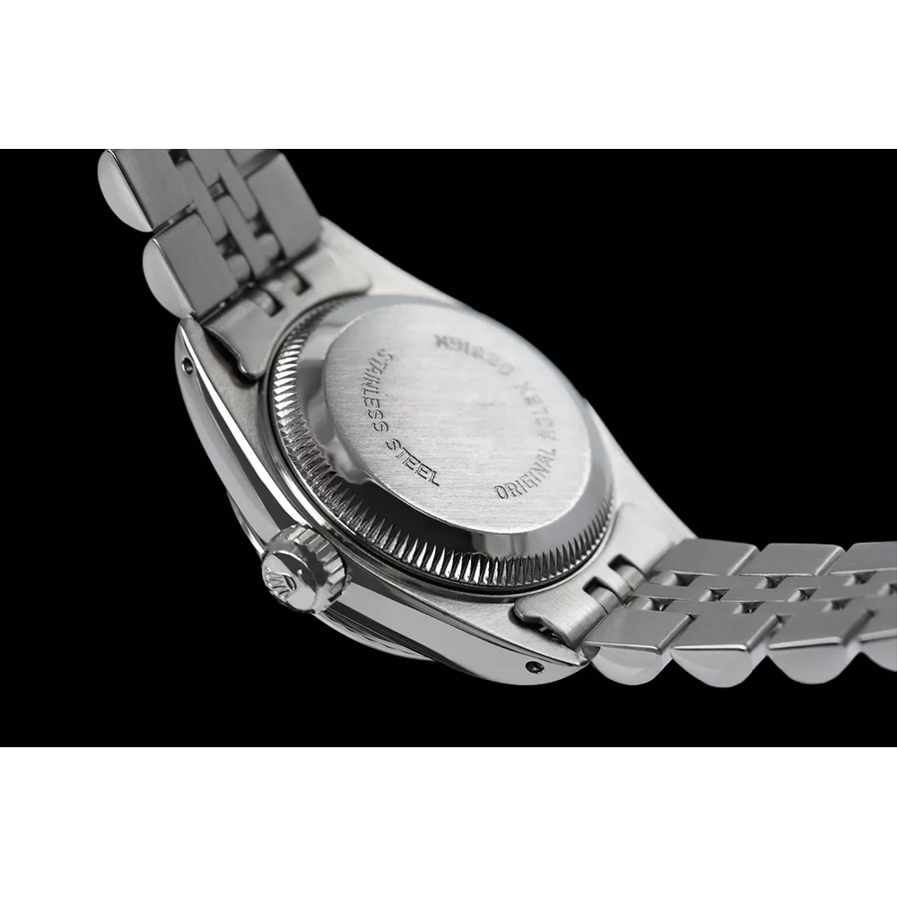 Rolex Black Double Ss Jubilee Bracelet Lady Datejust Watch