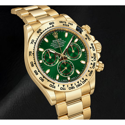 Rolex Cosmograph Daytona 116508 40mm Green Luminous Dial Yellow Gold Watch