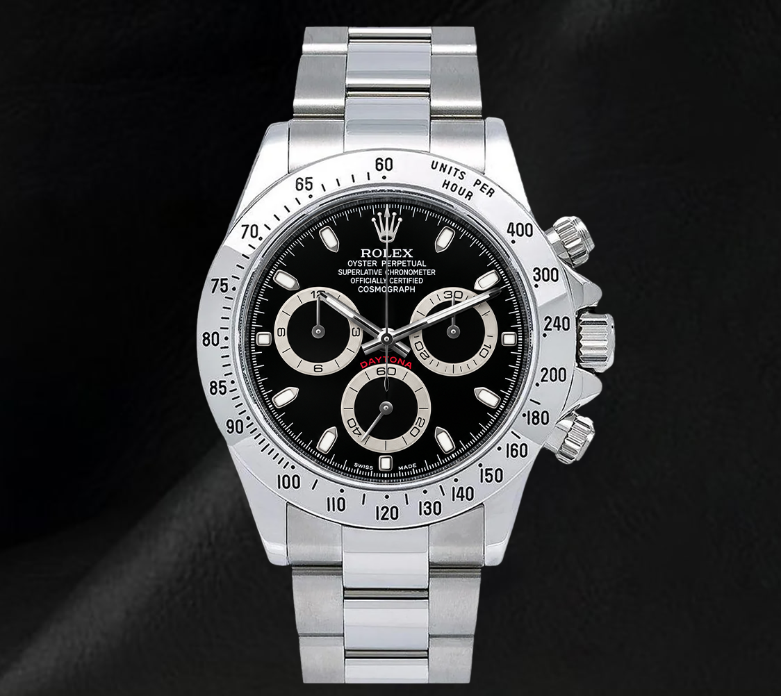 Rolex Cosmograph Daytona 116520 40mm Black Dial Stainless Steel Watch