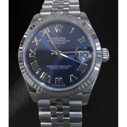 Rolex Date-just 31mm Blue Roman Dial Stainless Steel Watch