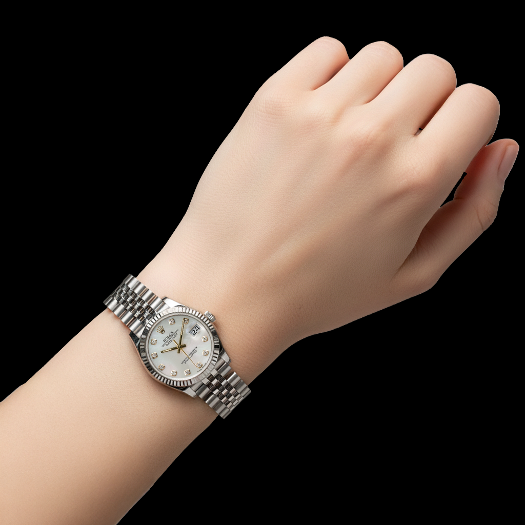 Rolex Date-just 31mm Mother of Pearl Diamond Watch P4