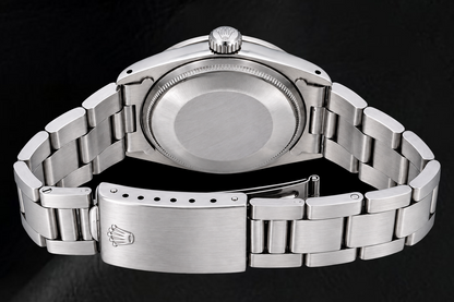 Rolex Date 1500 34mm Turquoise Diamond Dial Stainless Steel Watch