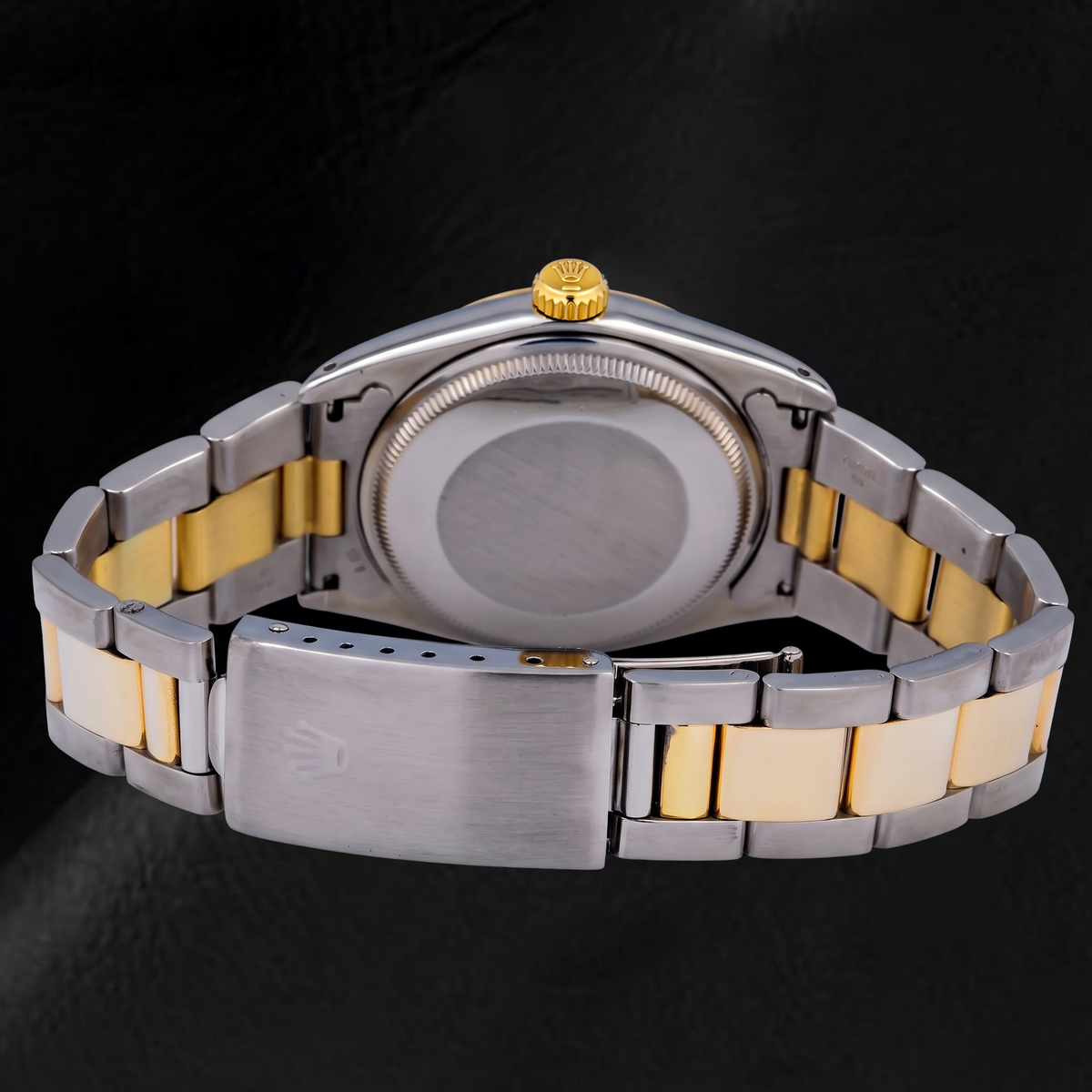 Rolex Date 1500 34mm White Stick Dial Two Tone Watch
