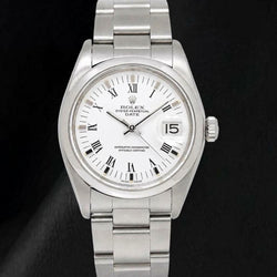 Rolex Date 1500 White Roman Dial 34mm Stainless Steel Watch