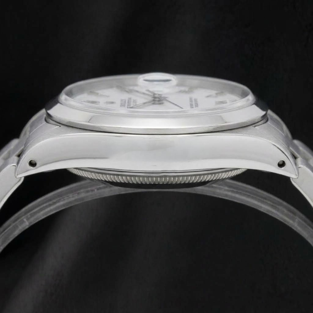 Rolex Date 1500 White Roman Dial 34mm Stainless Steel Watch