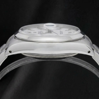 Rolex Date 1500 White Roman Dial 34mm Stainless Steel Watch