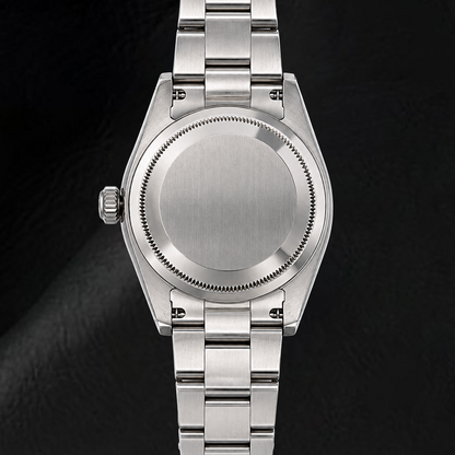 Rolex Date 15010 34mm Silver Diamond Dial Stainless Steel Watch