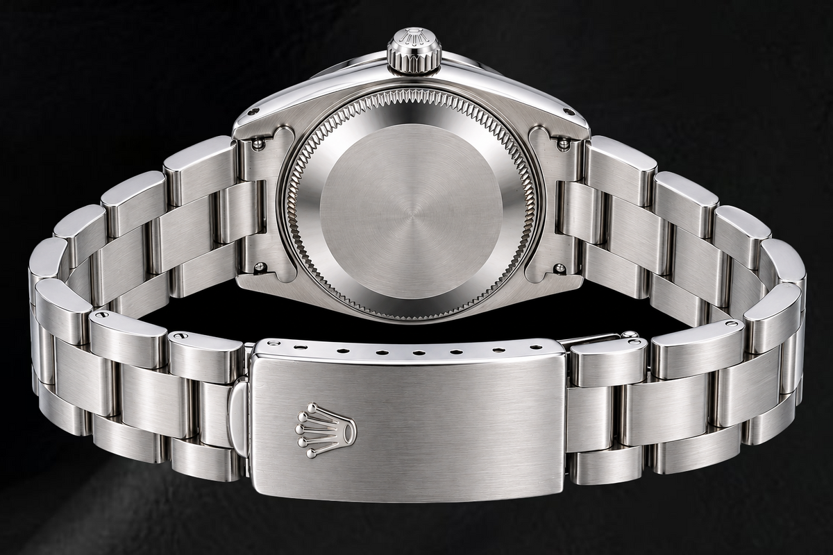 Rolex Date 15010 34mm Silver Diamond Dial Stainless Steel Watch