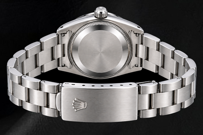 Rolex Date 15010 34mm Silver Diamond Dial Stainless Steel Watch