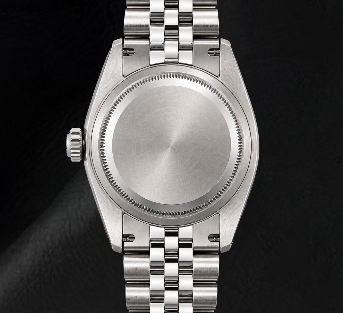 Rolex Date 1501 34mm Silver Diamond Dial Stainless Steel Watch 