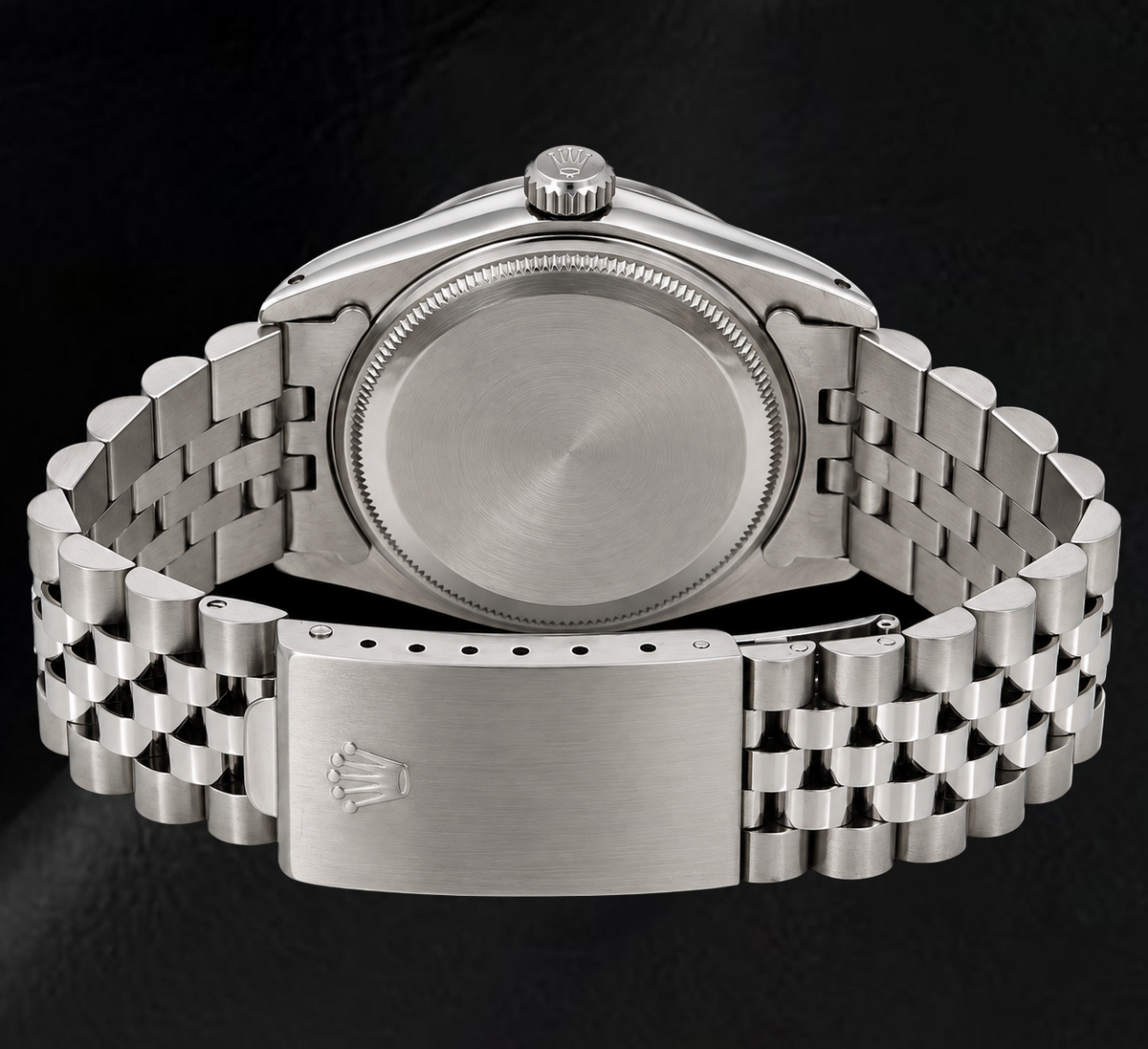 Rolex Date 1501 34mm Silver Diamond Dial Stainless Steel Watch 