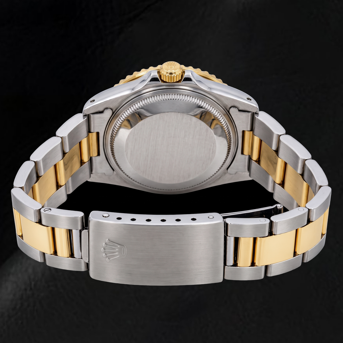 Rolex Date 1505 34mm Blue Diamond Dial Two Tone Watch