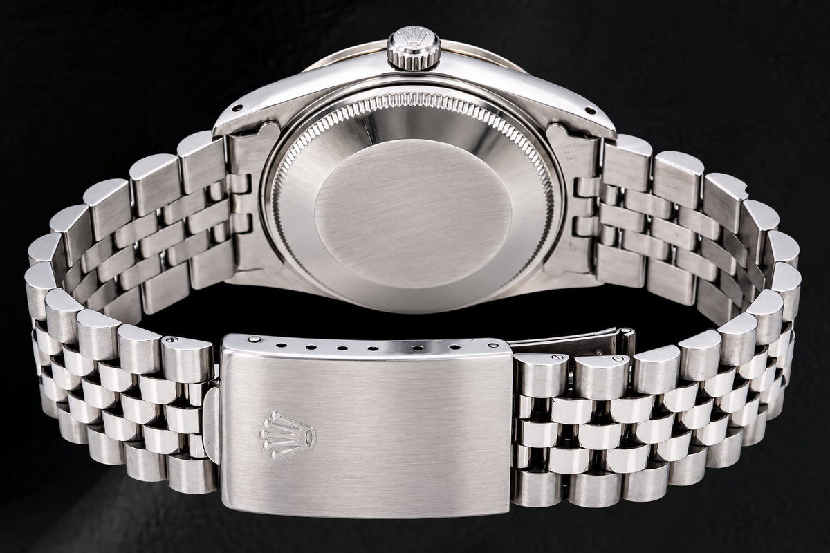 Rolex Date 15200 34mm Silver Diamond Dial Stainless Steel Watch