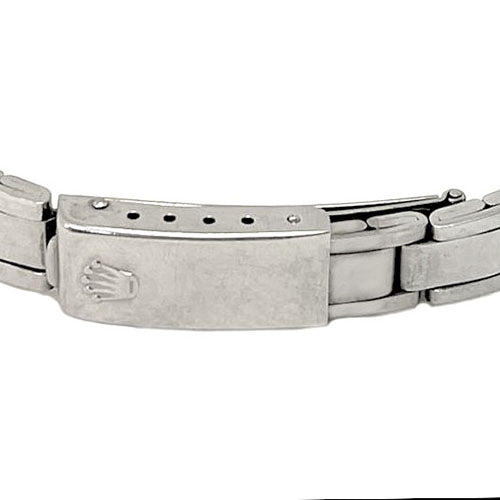 Rolex Date 26 mm Silver Stick Dial Stainless Steel Watch