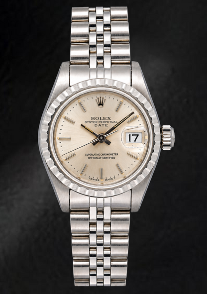 Rolex Date 6924 26mm Silver Dial Stainless Steel Jubilee Bracelet Watch