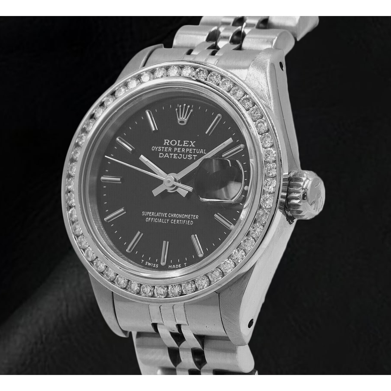 natural round diamond 1ct watch top view