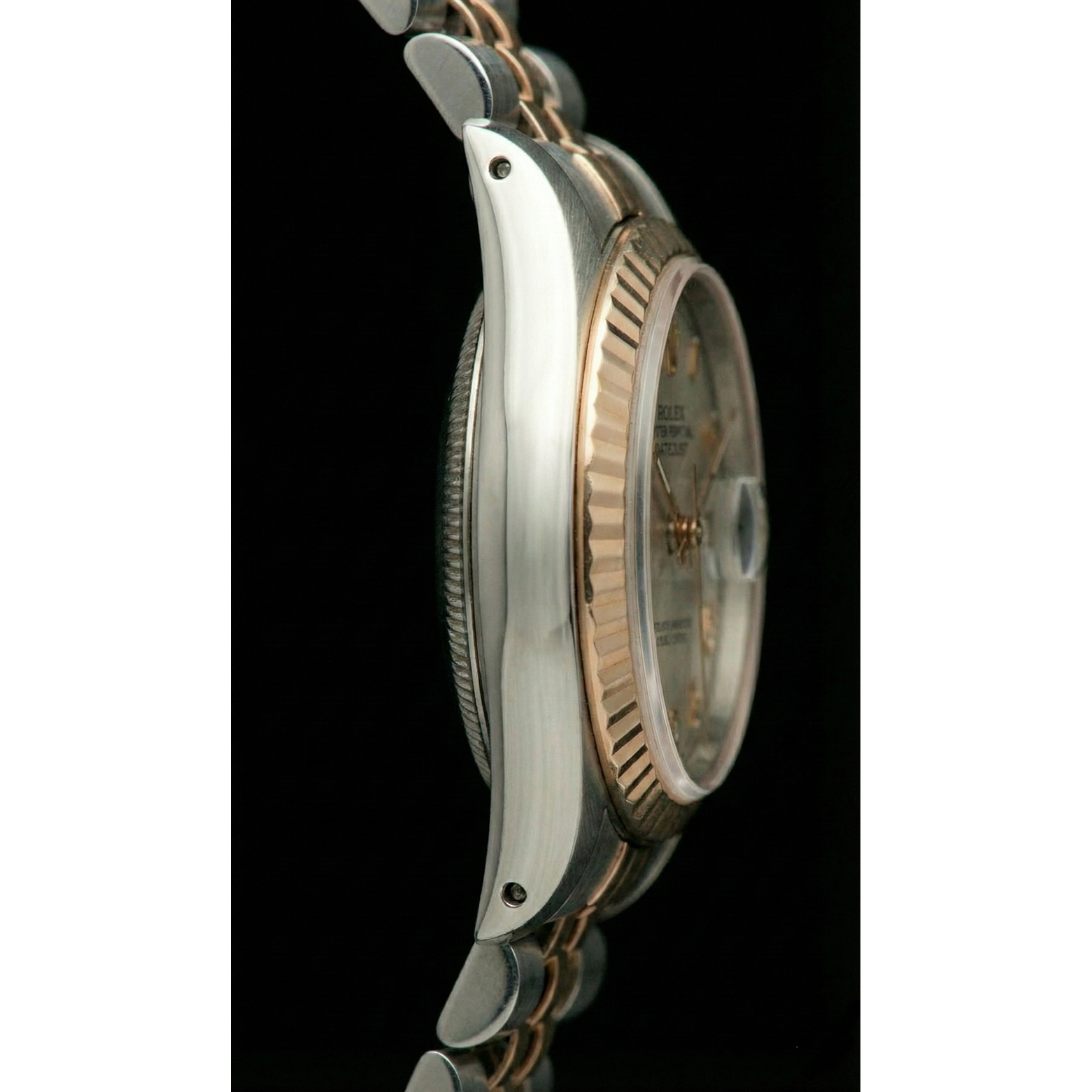 Rolex Date Just Women Watch Ss & Yellow Gold Fluted Bezel