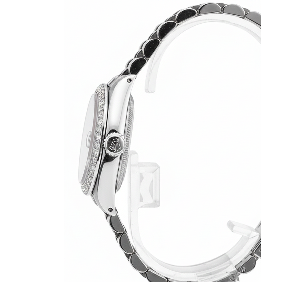 Rolex Date Watch Stainless Steel Jubilee Black Stick Dial  Bezel