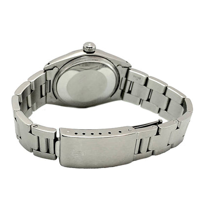 Rolex Date White Mother of Pearl Diamond Dial  34 mm Stainlesss Steel Watch