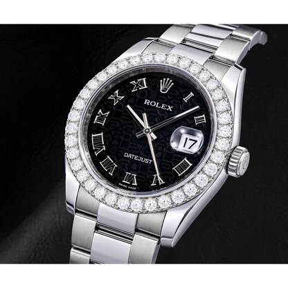 Rolex Datejust 116200 36mm Black Jubilee Roman Dial Stainless Steel Watch
