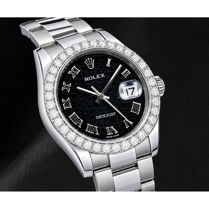 Rolex Datejust 116200 36mm Black Jubilee Roman Dial Stainless Steel Watch